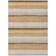 Machine Washable Indoor/Outdoor Chantille ACN2707 Orange 5' x 7'6" Rug