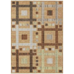 Machine Washable Indoor/Outdoor Chantille ACN2708 Orange 5' x 7'6" Rug