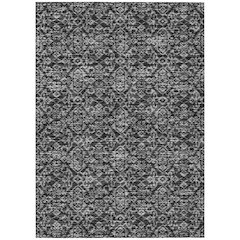 Machine Washable Indoor/Outdoor Chantille ACN2712 Black 5' x 7'6" Rug