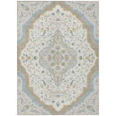 Machine Washable Indoor/Outdoor Chantille ACN2715 Ivory 5' x 7'6" Rug