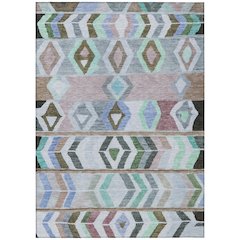 Machine Washable Indoor/Outdoor Chantille ACN2721 Brown 8' x 10' Rug