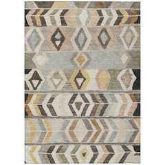 Machine Washable Indoor/Outdoor Chantille ACN2721 Gray 8' x 10' Rug