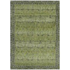 Machine Washable Indoor/Outdoor Chantille ACN2724 Green 8' x 10' Rug