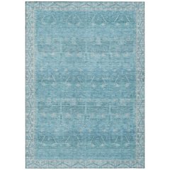 Machine Washable Indoor/Outdoor Chantille ACN2725 Blue 8' x 10' Rug