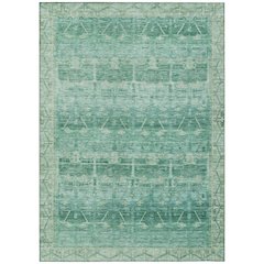 Machine Washable Indoor/Outdoor Chantille ACN2725 Teal 8' x 10' Rug