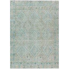 Machine Washable Indoor/Outdoor Chantille ACN2727 Teal 8' x 10' Rug
