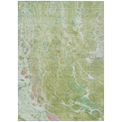 Machine Washable Indoor/Outdoor Chantille ACN2731 Green 8' x 10' Rug