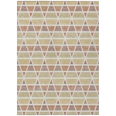 Machine Washable Indoor/Outdoor Chantille ACN2733 Orange 8' x 10' Rug