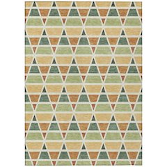Machine Washable Indoor/Outdoor Chantille ACN2733 Green 8' x 10' Rug