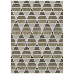 Machine Washable Indoor/Outdoor Chantille ACN2734 Brown 8' x 10' Rug