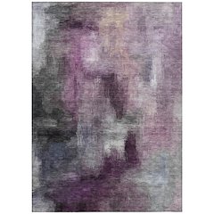 Machine Washable Indoor/Outdoor Chantille ACN2738 Purple 8' x 10' Rug