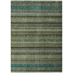Machine Washable Indoor/Outdoor Chantille ACN2741 Green 8' x 10' Rug