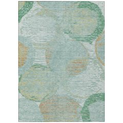 Machine Washable Indoor/Outdoor Chantille ACN2744 Teal 8' x 10' Rug