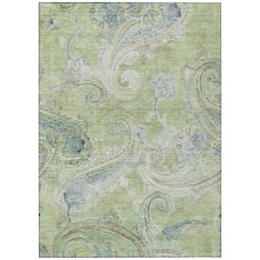 Machine Washable Indoor/Outdoor Chantille ACN2748 Green 8' x 10' Rug