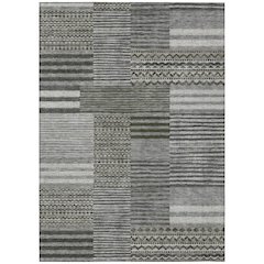 Machine Washable Indoor/Outdoor Chantille ACN2749 Gray 8' x 10' Rug