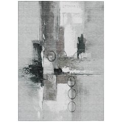 Machine Washable Indoor/Outdoor Chantille ACN2751 Gray 8' x 10' Rug