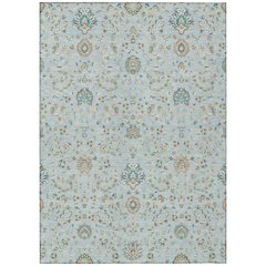 Machine Washable Indoor/Outdoor Chantille ACN2758 Blue 8' x 10' Rug