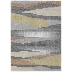Machine Washable Indoor/Outdoor Chantille ACN2761 Gray 8' x 10' Rug