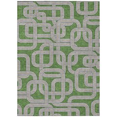 Machine Washable Indoor/Outdoor Chantille ACN2764 Green 8' x 10' Rug