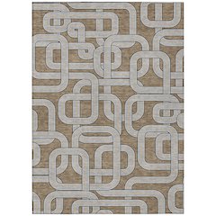 Machine Washable Indoor/Outdoor Chantille ACN2764 Brown 8' x 10' Rug