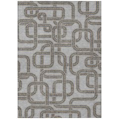 Machine Washable Indoor/Outdoor Chantille ACN2764 Gray 8' x 10' Rug