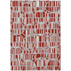 Machine Washable Indoor/Outdoor Chantille ACN2769 Red 8' x 10' Rug