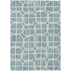 Machine Washable Indoor/Outdoor Chantille ACN2769 Teal 8' x 10' Rug