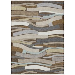 Machine Washable Indoor/Outdoor Chantille ACN2776 Brown 8' x 10' Rug