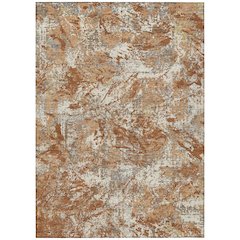 Machine Washable Indoor/Outdoor Chantille ACN2779 Orange 8' x 10' Rug