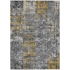 Machine Washable Indoor/Outdoor Chantille ACN2785 Black 8' x 10' Rug