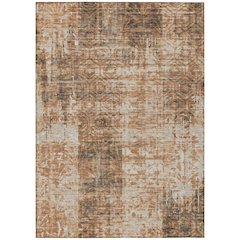 Machine Washable Indoor/Outdoor Chantille ACN2785 Orange 8' x 10' Rug