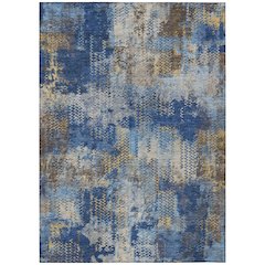 Machine Washable Indoor/Outdoor Chantille ACN2790 Blue 8' x 10' Rug