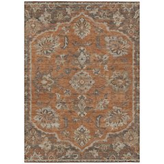 Machine Washable Indoor/Outdoor Chantille ACN2793 Orange 8' x 10' Rug