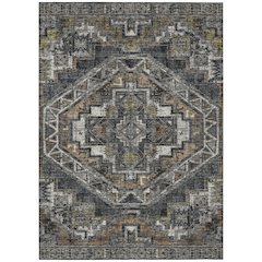 Machine Washable Indoor/Outdoor Chantille ACN2794 Black 8' x 10' Rug