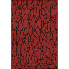 Premium Machine Washable Mayfield AMF1023 Red 5' x 7'6" Rug