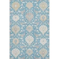 Premium Machine Washable Mayfield AMF1026 Teal 5' x 7'6" Rug