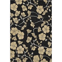 Premium Machine Washable Mayfield AMF1034 Black 5' x 7'6" Rug