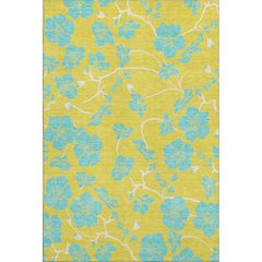 Premium Machine Washable Mayfield AMF1034 Yellow 5' x 7'6" Rug