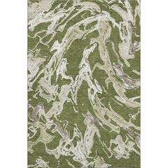 Premium Machine Washable Mayfield AMF1035 Olive 5' x 7'6" Rug
