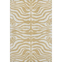 Premium Machine Washable Mayfield AMF1042 Gold 5' x 7'6" Rug