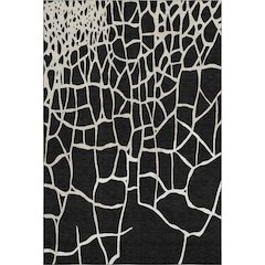 Premium Machine Washable Mayfield AMF1049 Black 5' x 7'6" Rug
