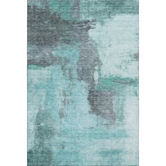 Premium Machine Washable Mayfield AMF1068 Teal 5' x 7'6" Rug