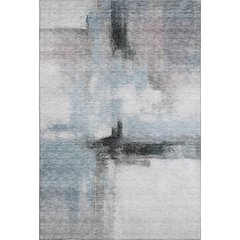 Premium Machine Washable Mayfield AMF1097 Blue 5' x 7'6" Rug