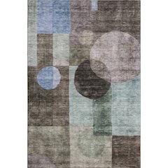 Premium Machine Washable Mayfield AMF1114 Brown 5' x 7'6" Rug