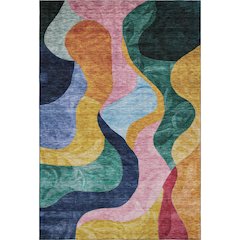 Premium Machine Washable Mayfield AMF1120 Green 5' x 7'6" Rug
