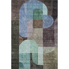 Premium Machine Washable Mayfield AMF1122 Brown 5' x 7'6" Rug