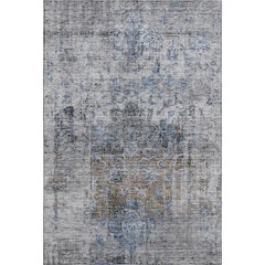 Premium Machine Washable Mayfield AMF1144 Blue 5' x 7'6" Rug