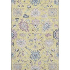Premium Machine Washable Mayfield AMF1154 Yellow 5' x 7'6" Rug