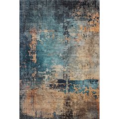 Premium Machine Washable Mayfield AMF1206 Teal 5' x 7'6" Rug