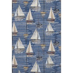 Premium Machine Washable Mayfield  Navy 5' x 7'6" Rug
